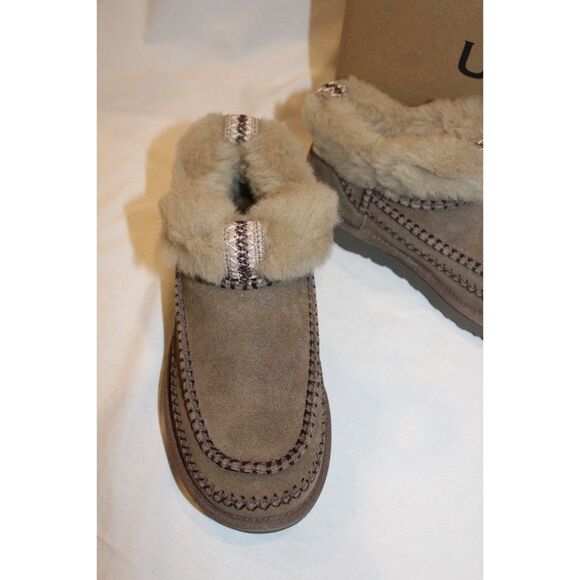 UGG Classic Ultra Mini Alpine Boot - Women UGG Women\'s Classic Ultra Mini Alpine Suede Shearling Lined Boots Hickory 10